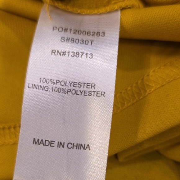 EUC Doe & Rae Large Mustard Ruffle Sleeve Blouse - Picture 5 of 6